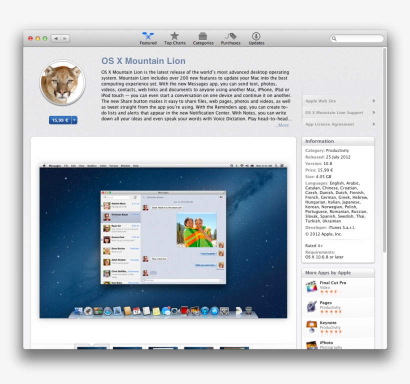 Průběh Stahování - Mac Os X Mountain Lion, transparent png #4813215