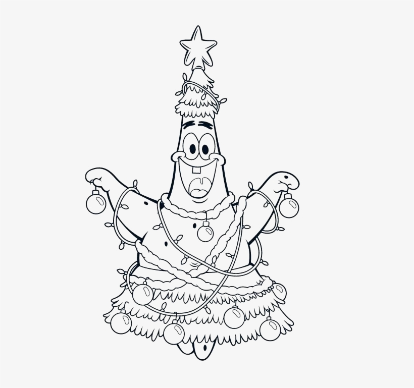 Free Spongebob Christmas Coloring Pages Patrick Friend - Spongebob