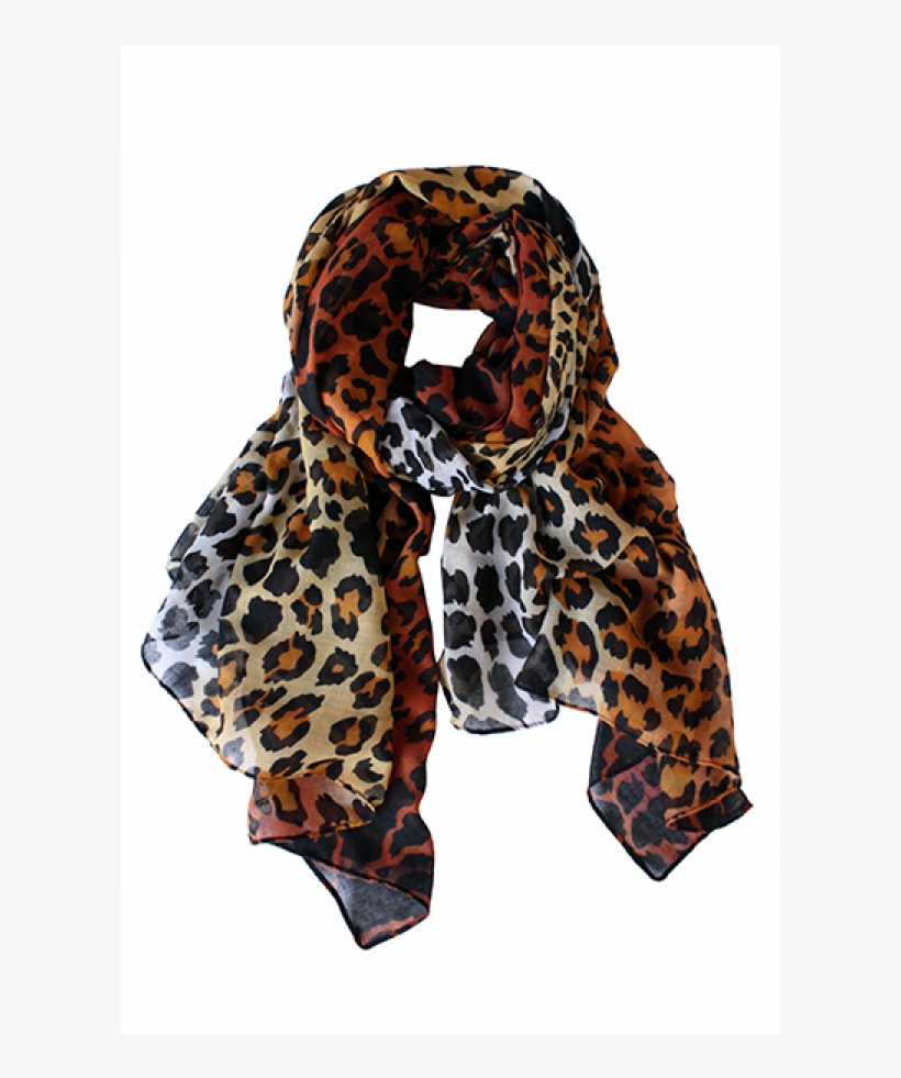 Leopard Print Scarf - Scarf, transparent png #4815253