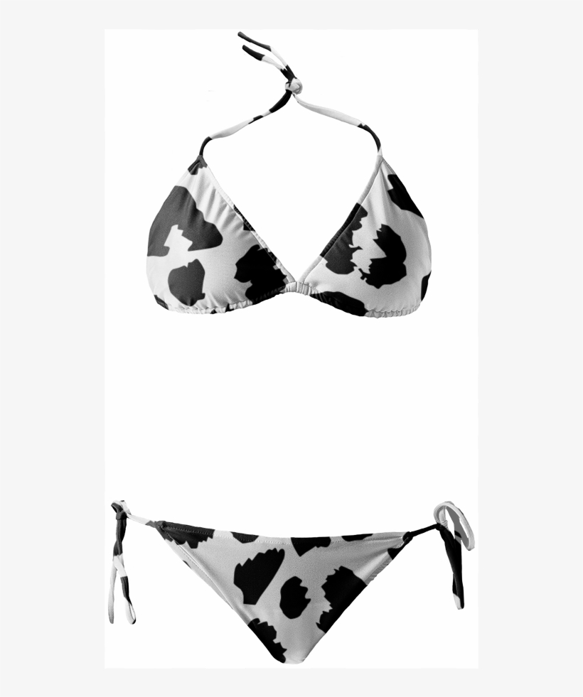 Bikini Leopard Animal Print Black White $68 - Sexy Girl With Underwear On Playing Video Games, transparent png #4815315