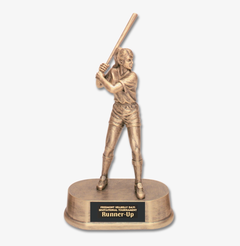 9 1/4″ Antique Gold Female Softball Resin - Baseball, transparent png #4815520