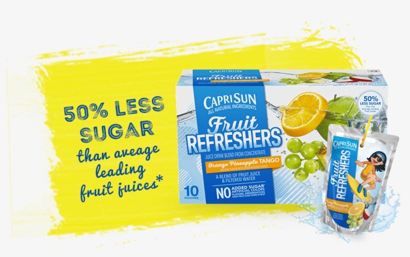Capri Sun Png - Capri Sun Fruit Refreshers Juice Drink Blend, Very, transparent png #4818147