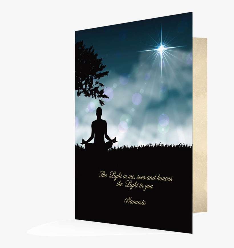 Namaste Holiday Greeting Card - Meditation, transparent png #4820098