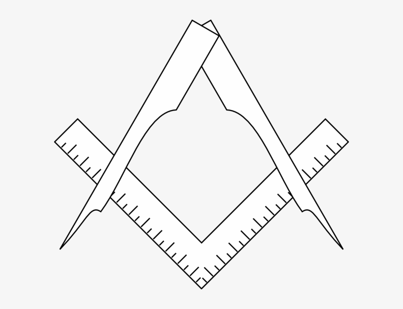 Ruler Clipart Compass - Masonic Square And Compass Skull, transparent png #4820935