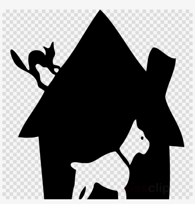 Dog House Png Silhouette Clipart Boxer Cat Puppy - Png New Background, transparent png #4821864