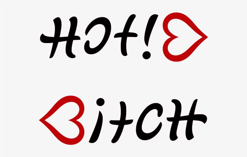 Ambigram Tattoo Palindrome Word - Bitch Png, transparent png #4823601