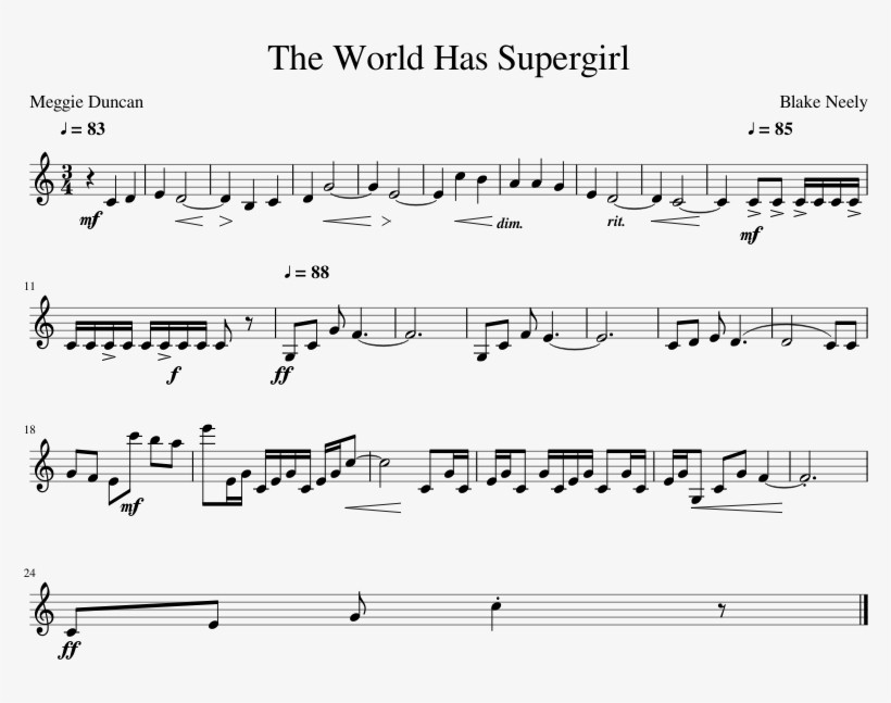 The World Has Supergirl Sheet Music Composed By Blake - Quartermaster Snarky Puppy Sheet Music Pdf, transparent png #4823903