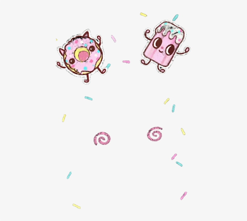 Svg Black And White Avatan Plus Donut Ice Cream Chips - Kawaii Filter Transparent, transparent png #4824573