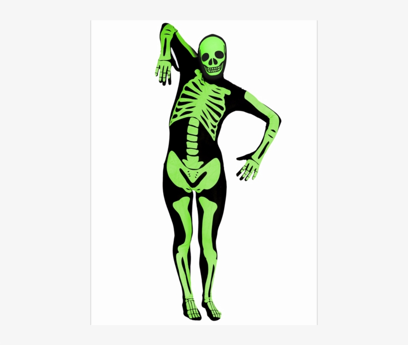 Glow In The Dark Skeleton Morphsuit £25 From Asda - Halloween Costumes Skeleton Glow In The Dark, transparent png #4825571