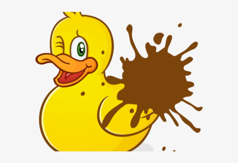 Mud Clipart Splat - Muddy Rubber Duck Clipart - Free Transparent PNG