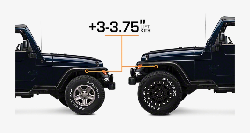 Lifted Jeep Png - Budget Boost Before And After, transparent png #4826817