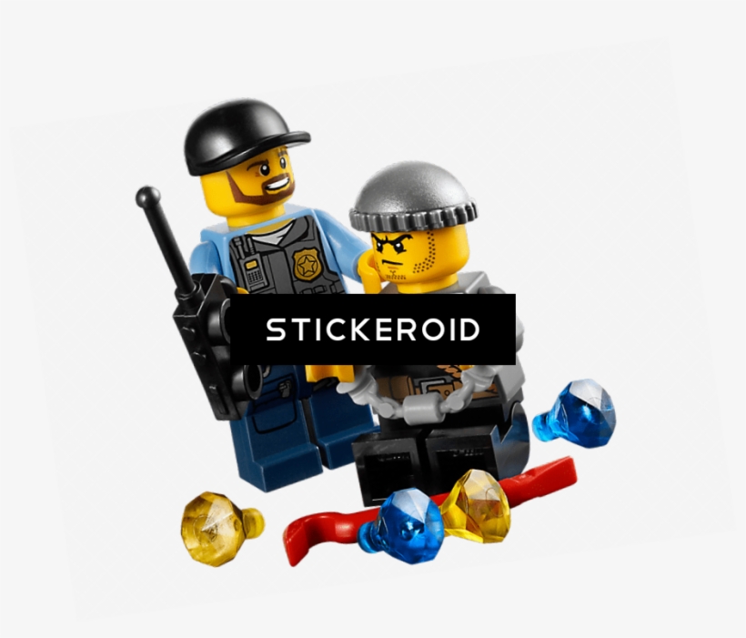 Lego Police Officer And Gangster - Lego City Police Atv Play Set, transparent png #4827284