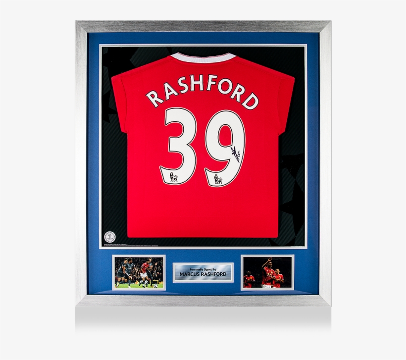 Pre-framed Marcus Rashford Official Uefa Champions - Manchester United F.c. Rashford Signed Shirt, transparent png #4828014