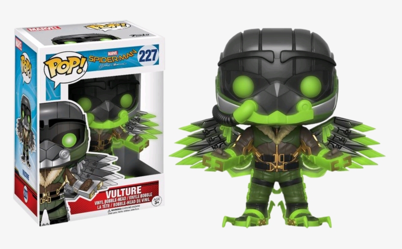 Vulture Glow In The Dark Pop Vinyl Figure - Funko Pop Bobble Marvel Spider Man Homecoming - Vulture, transparent png #4828771