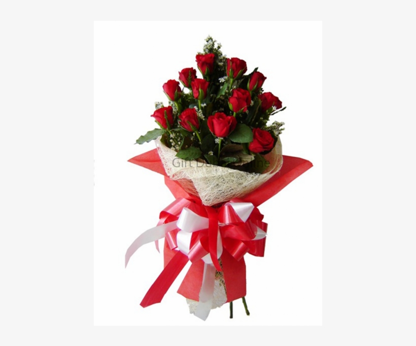 12 Small Red Rose Bouquet In Sharjah - Wedding Anniversary Of Parents, transparent png #4828836