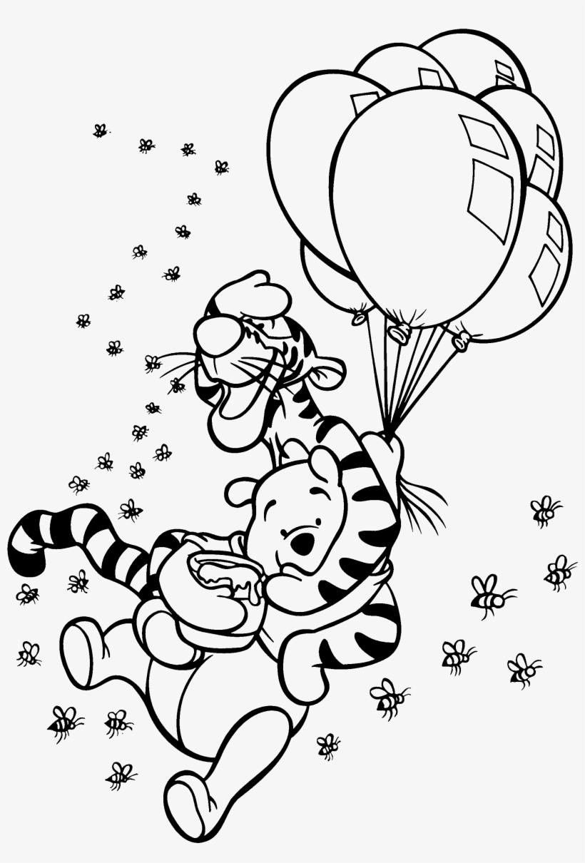 Baby Winnie The Pooh And Friends Coloring Pages Az - Winnie The Pooh And Friends Coloring, transparent png #4829422