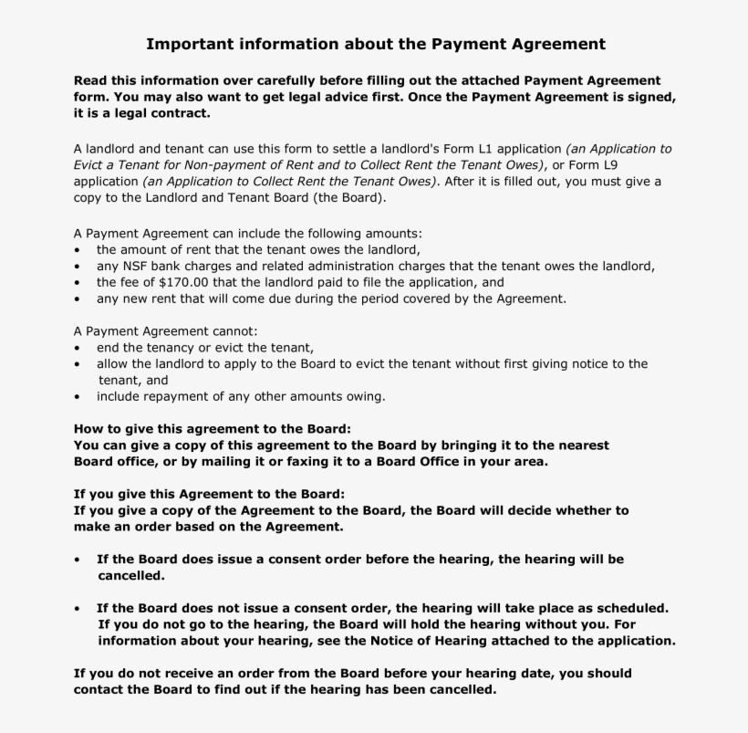 Free Contract Payment Agreement - Consent Form For Payment Agreement Template, transparent png #4829427