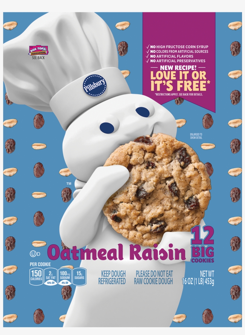 Pillsbury Ready To Bake Oatmeal Raisin Cookies Png - Pillsbury Ready To Bake Ghost Shape Sugar Cookies, transparent png #4831495