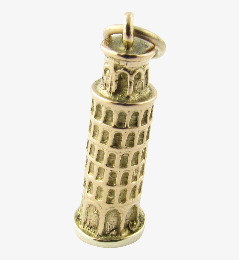 Vintage 18k Yellow Gold Leaning Tower Of Pisa Charm - Tower, transparent png #4831859