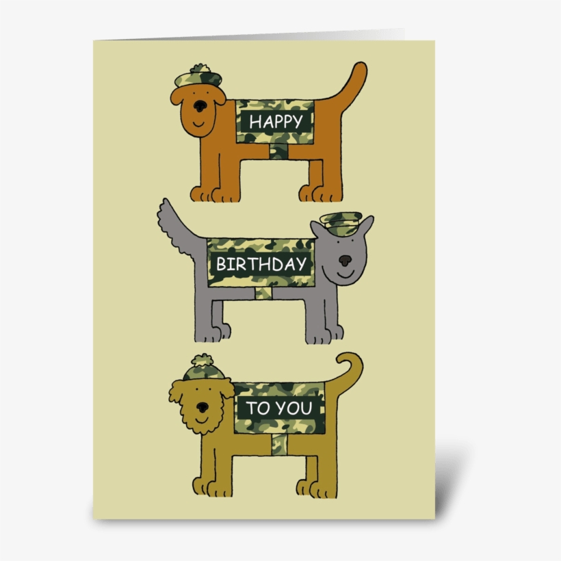 Happy Father's Day Cute Military Dogs - 'get Well Soon' Written On The Coats, transparent png #4831864