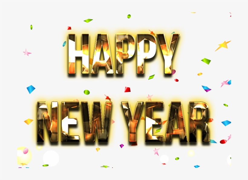 Happy New Year Word Png Picture - Graphic Design, transparent png #4832971