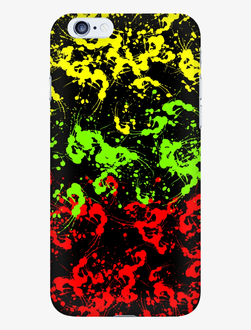 Rasta Paint Splatter Phone Case - Paint, transparent png #4833182