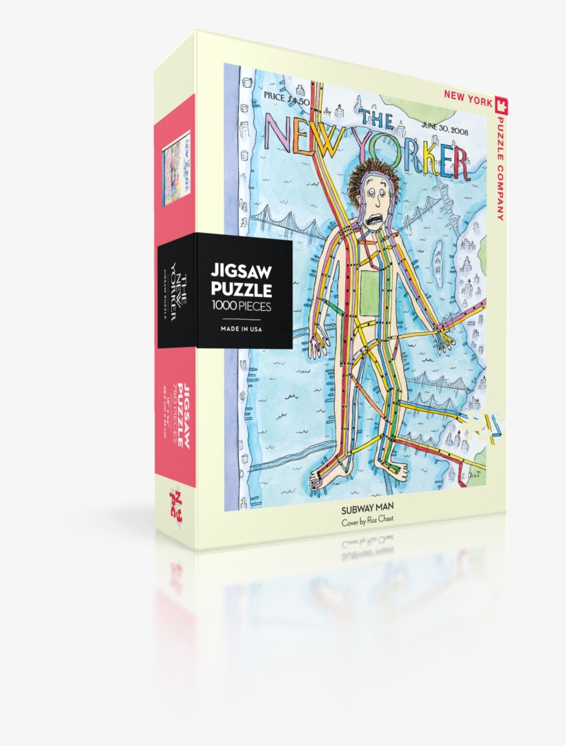 Subway Man Trains Jigsaw Puzzle - New Yorker Subway Covers, transparent png #4833488