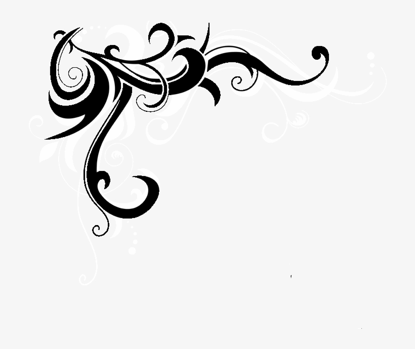 Black Filigree Transparent Background, transparent png #4833764