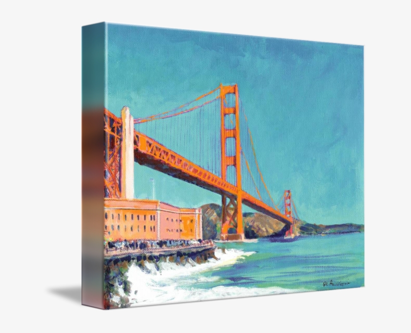 Golden Gate California By - Gallery-wrapped Canvas Art Print 14 X 11 Entitled Golden, transparent png #4833832