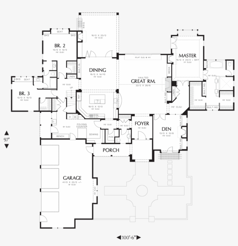 Image For Terrebonne Featured In The 2007 Portland - House Plan, transparent png #4834773