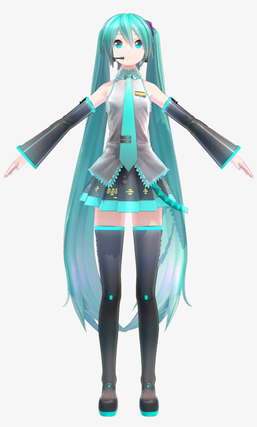 Miku Hatsune Crude Hair By Yyb - Hatsune Miku, transparent png #4834892