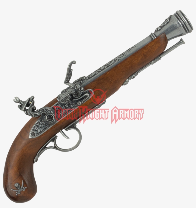 Left-handed Grey Pirate Flintlock Pistol - Brule La Gomme Pas Ton Ame, transparent png #4835068