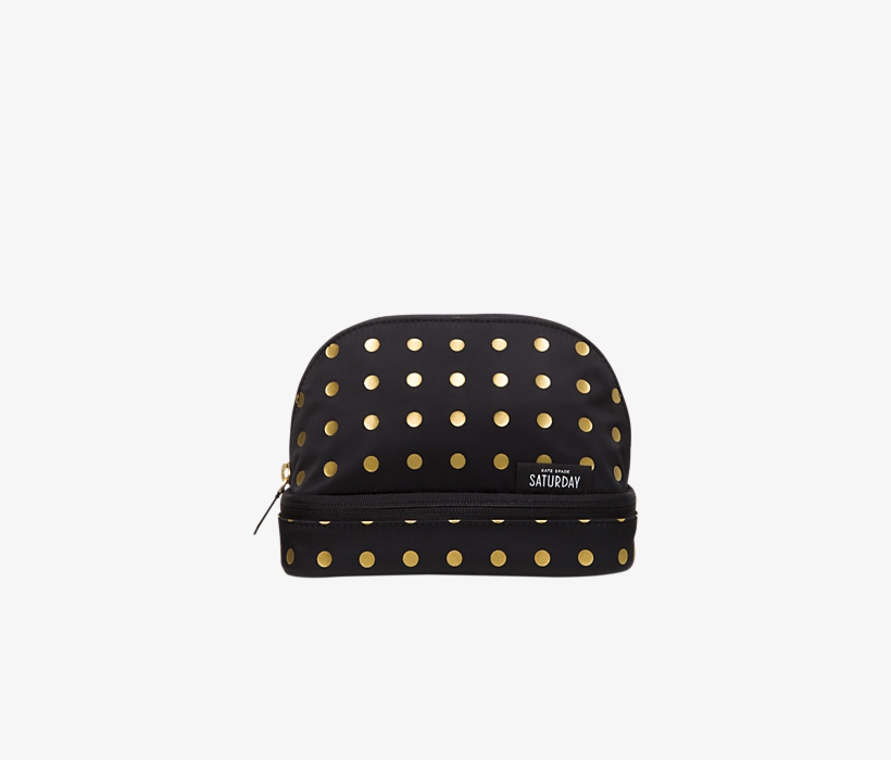 Small Dome Cosmetic Case In Gold Dot - Polka Dot, transparent png #4839197