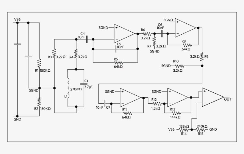 Schematic For The Heart Rate Monitor Sensor - Diagram, transparent png #4839337