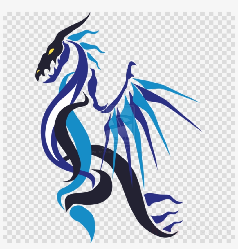 Blue Flame Dragon Png Clipart Dragon Clip Art - Blue Flame Dragon, transparent png #4840404