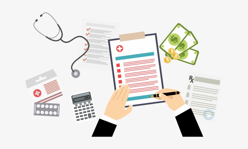Hands Shown Signing Off On Documents With Calculator, - Costo Medico, transparent png #4840627