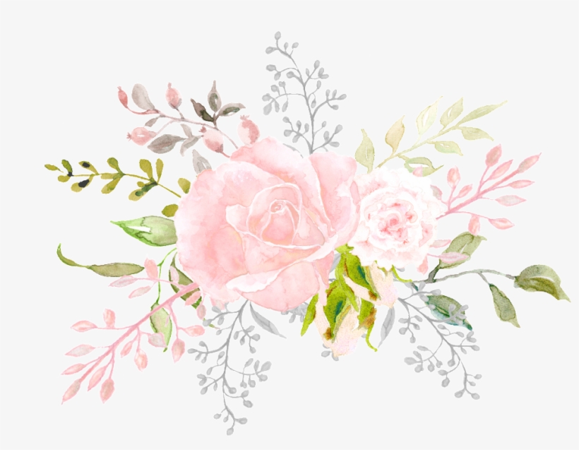 Hand Painted Pale Pink Flower Png Transparent - Portable Network Graphics, transparent png #4841228
