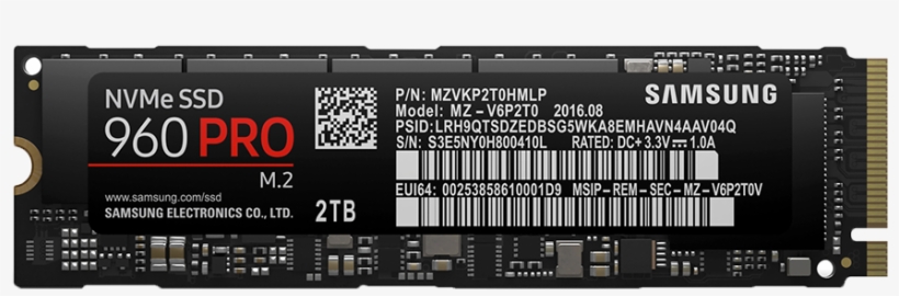 Samsung 960 Evo Nvme Ssd - Samsung 960 Pro M 2, transparent png #4841379