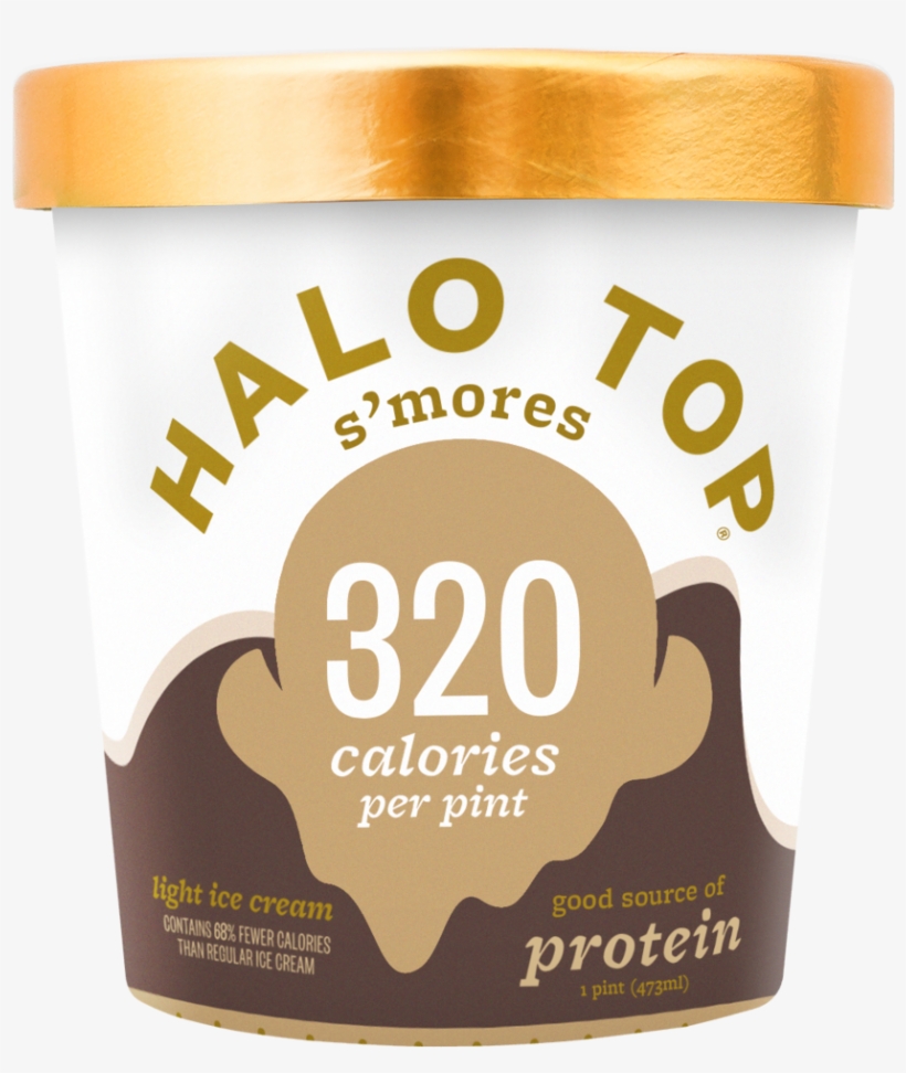 Halo Top S'mores Ice Cream - Halo Top Salted Caramel, transparent png #4841394