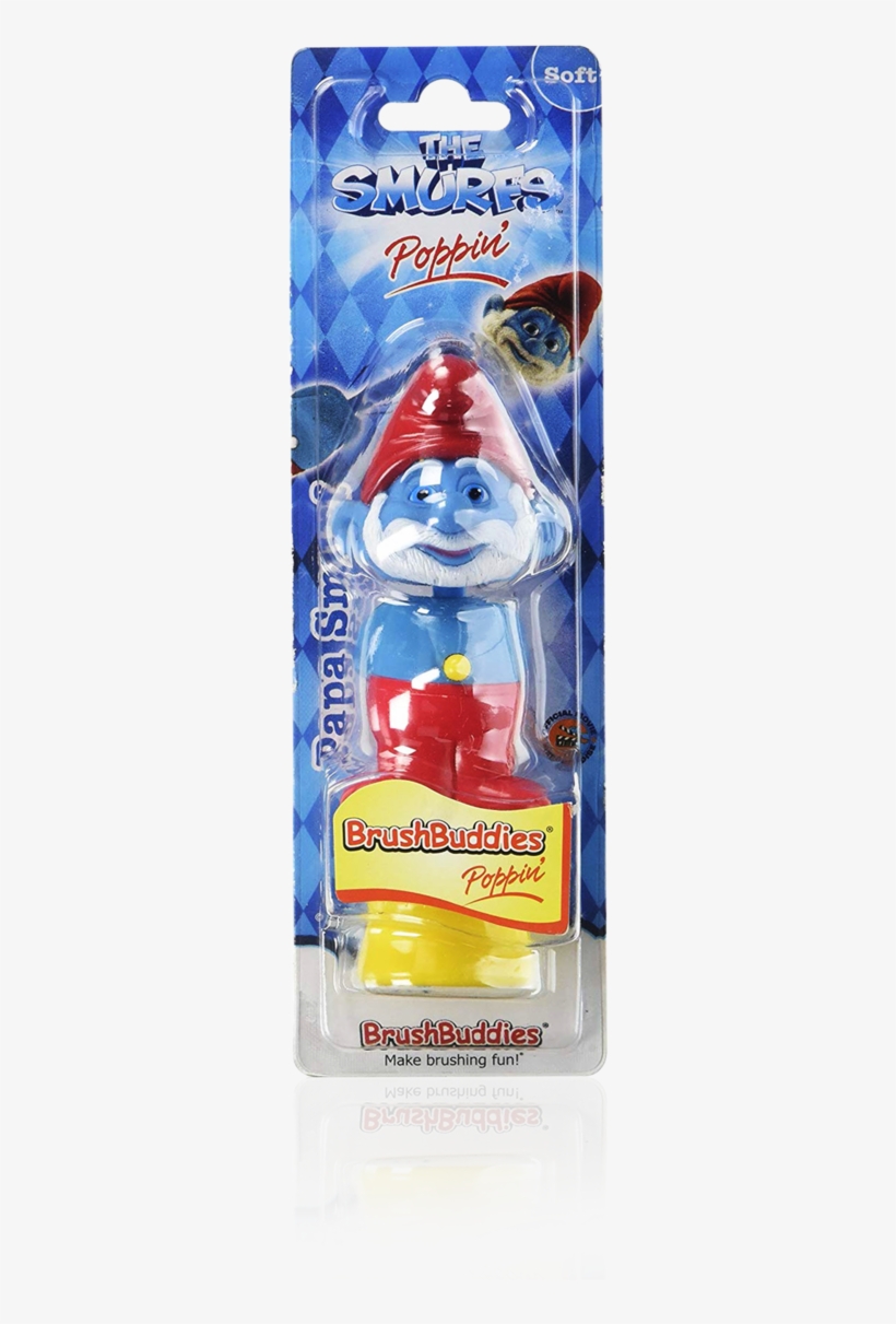 Brush Buddies Poppin' Toothbrush, Papa Smurf, transparent png #4841518
