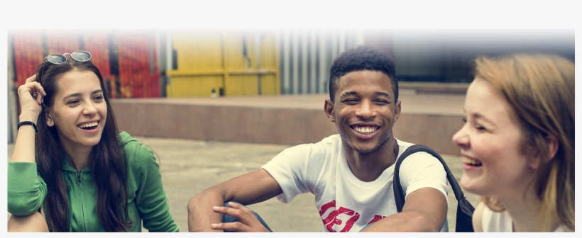 Talk Out Loud Banner - Stock Photo Of Teens, transparent png #4842192