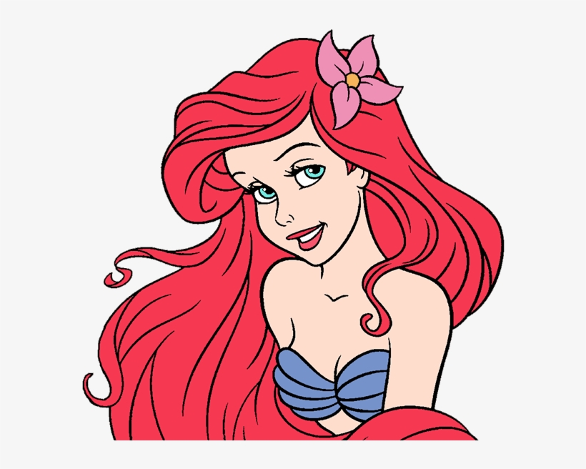 Pin By Kailie Butler On Ariel - Flower In Ariel's Hair, transparent png #4842526
