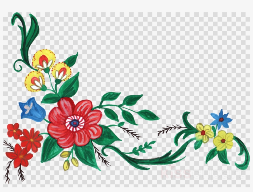 Download Flower Corner Design Png Clipart Floral Design - Portable Network Graphics, transparent png #4843176