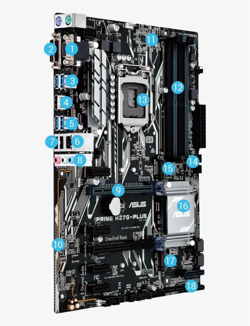 1 Dvi-d Port - Asus Prime H270 Plus, transparent png #4843807
