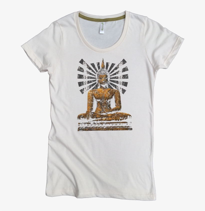 Sun Buddha W Natural - T-shirt, transparent png #4843903