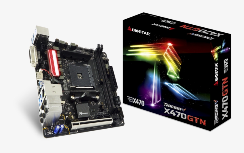 It Has A Premium Black Racing Themed Pcb Design, Digital - X470 Mini Itx Motherboard, transparent png #4844057