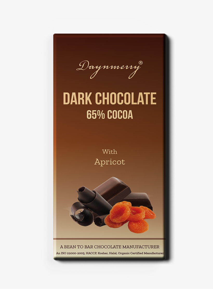 65% Dark Chocolate With Apricot - Dark Chocolate, transparent png #4844226