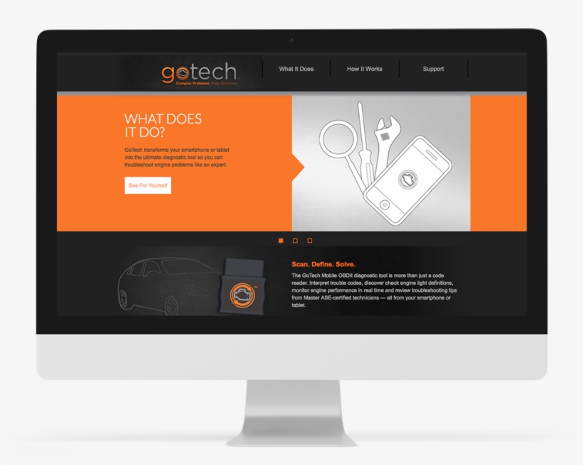 Custom Web Design Sample For Gotech - Web Design, transparent png #4844567
