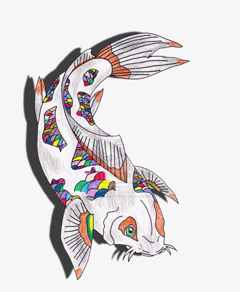 3 Drawing Koi Fish - Koi Fish Drawing Png, transparent png #4845248