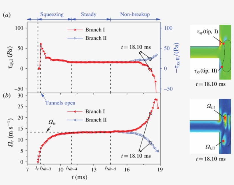 Evolution Of The Shear Stress And Vorticity For The - Diagram, transparent png #4845650